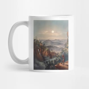 The moon in the forest sky Mug